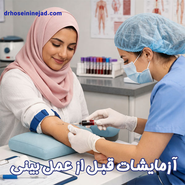 آزمایشات قبل از عمل بینی - دکتر حسینی نژاد